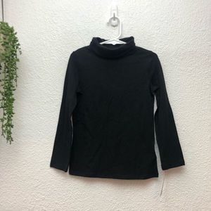 NWT Girls Black Turtle Neck LS Shirt